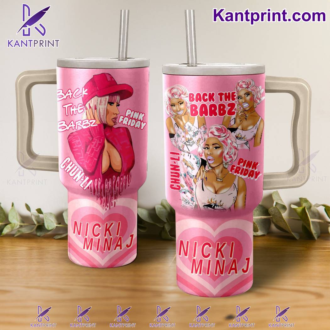Nicki Minaj Music Custom Stanley Quencher 40oz Stainless Steel Tumbler With Handle
