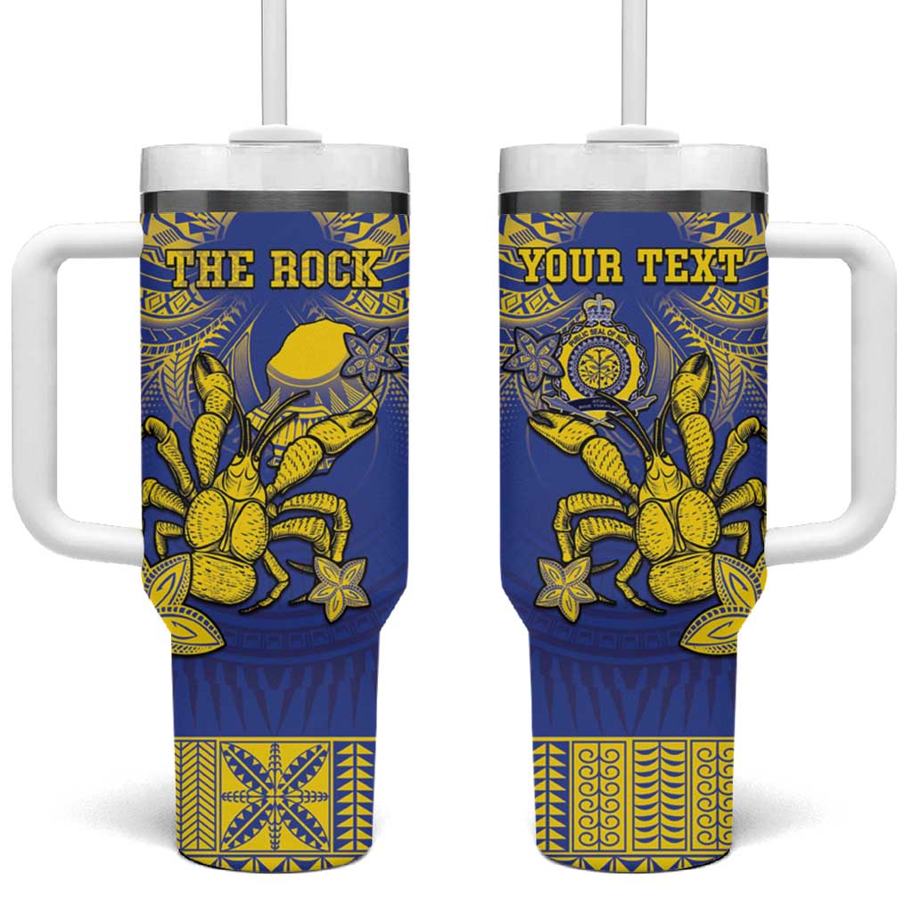 Niue The Rock Niuean Crab Hiapo Blue Custom Stanley Quencher 40oz Stainless Steel Tumbler With Handle