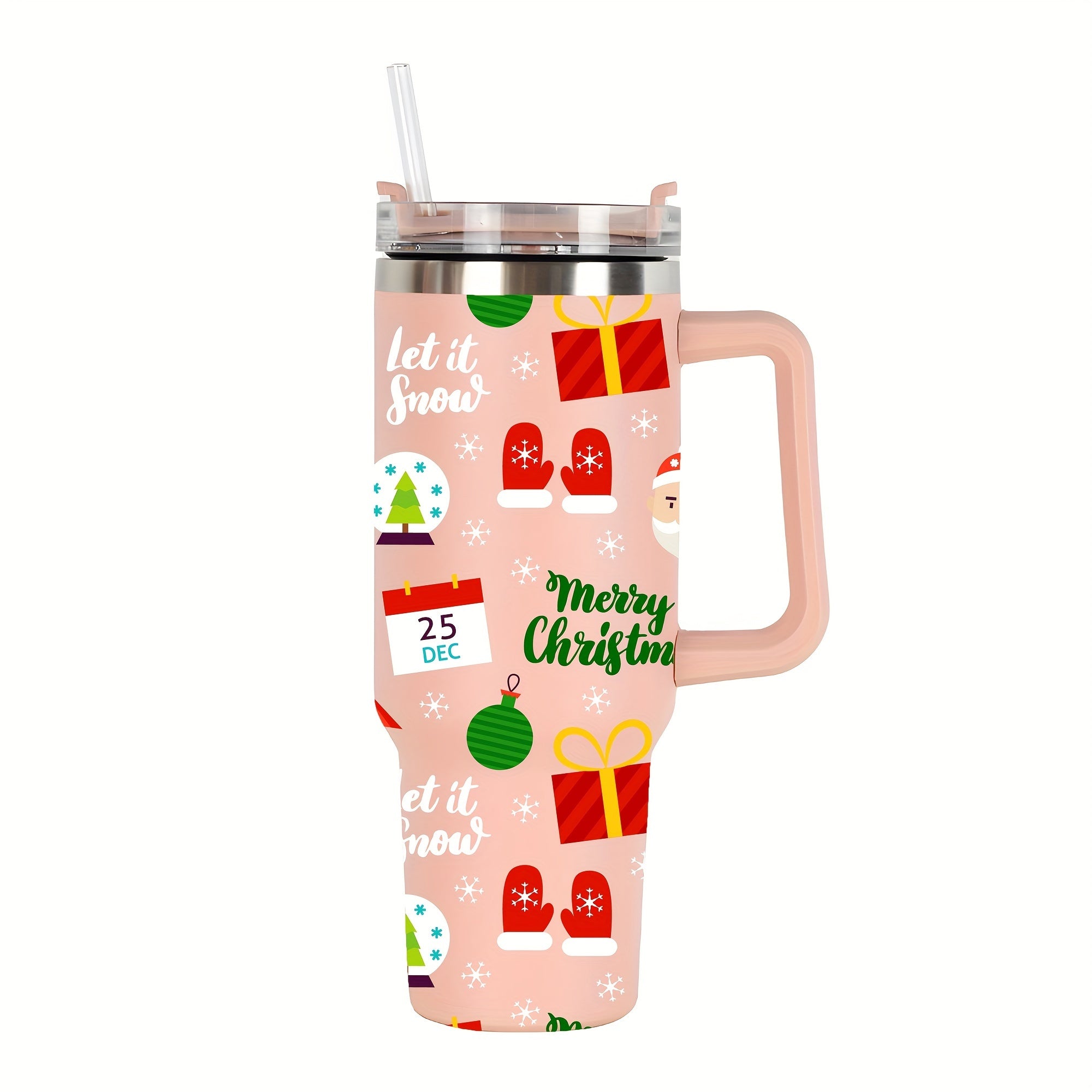 Noel Christmas Custom Stanley Quencher 40oz Stainless Steel Tumbler With Handle