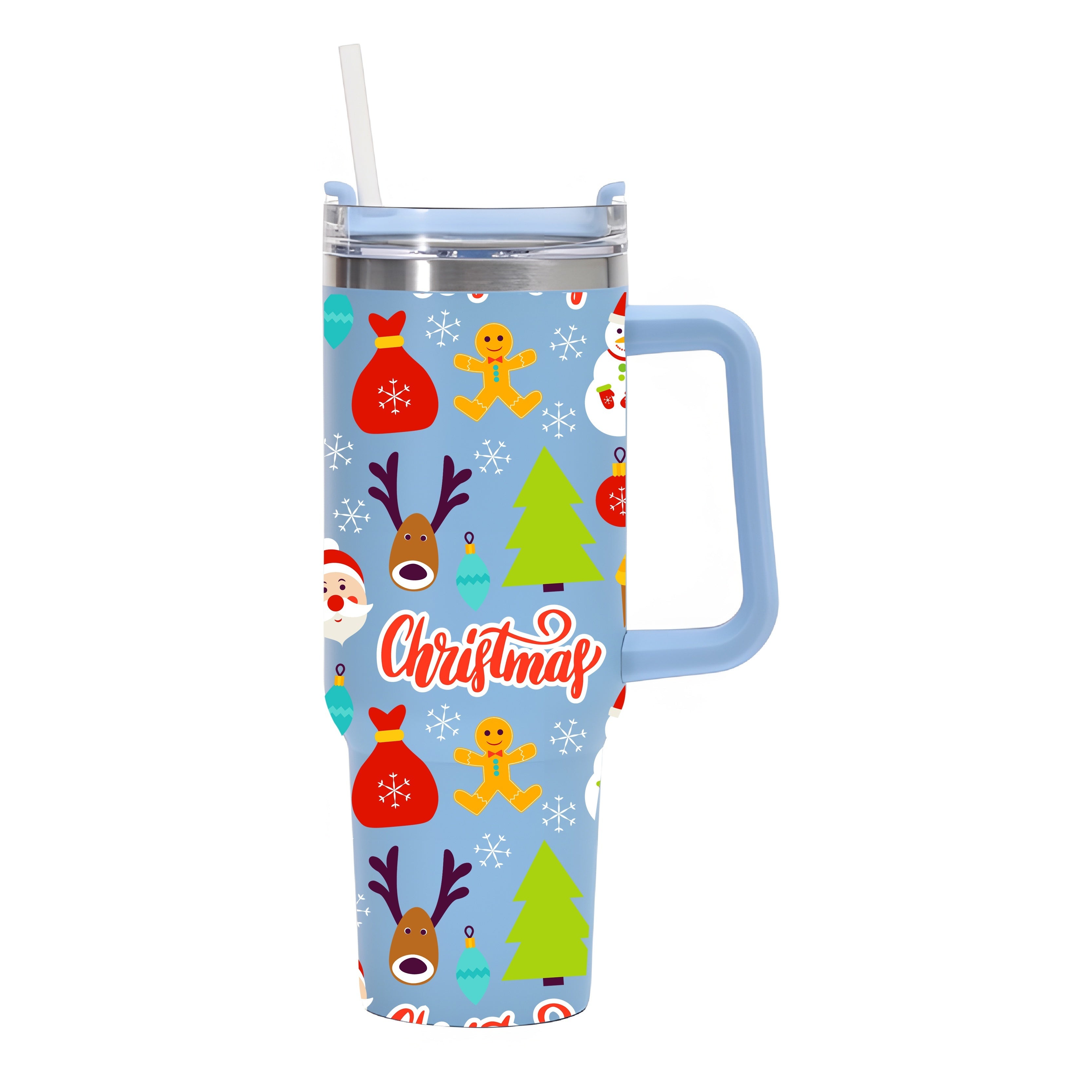 Noel Christmas Custom Stanley Quencher 40oz Stainless Steel Tumbler With Handle