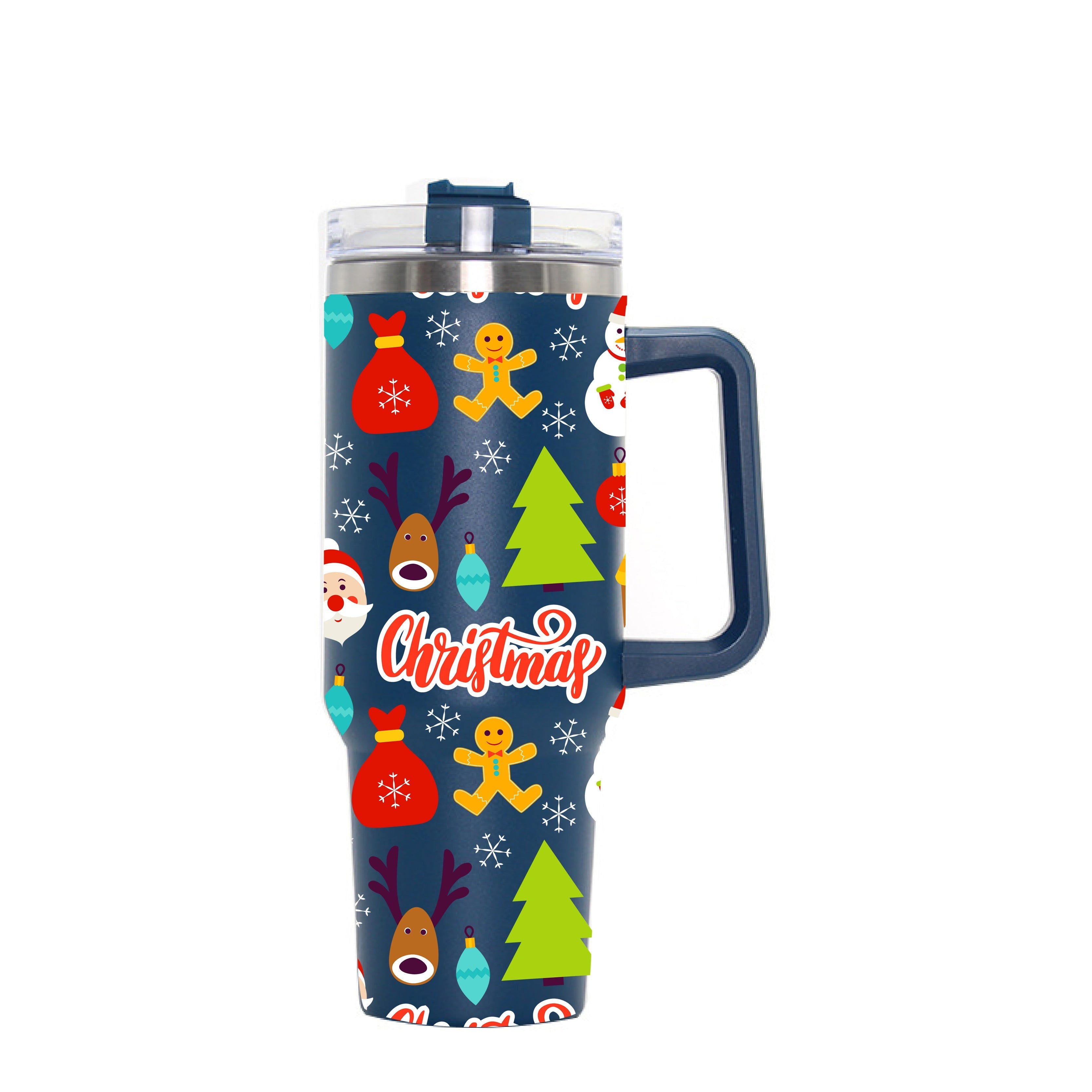 Noel Christmas Custom Stanley Quencher 40oz Stainless Steel Tumbler With Handle
