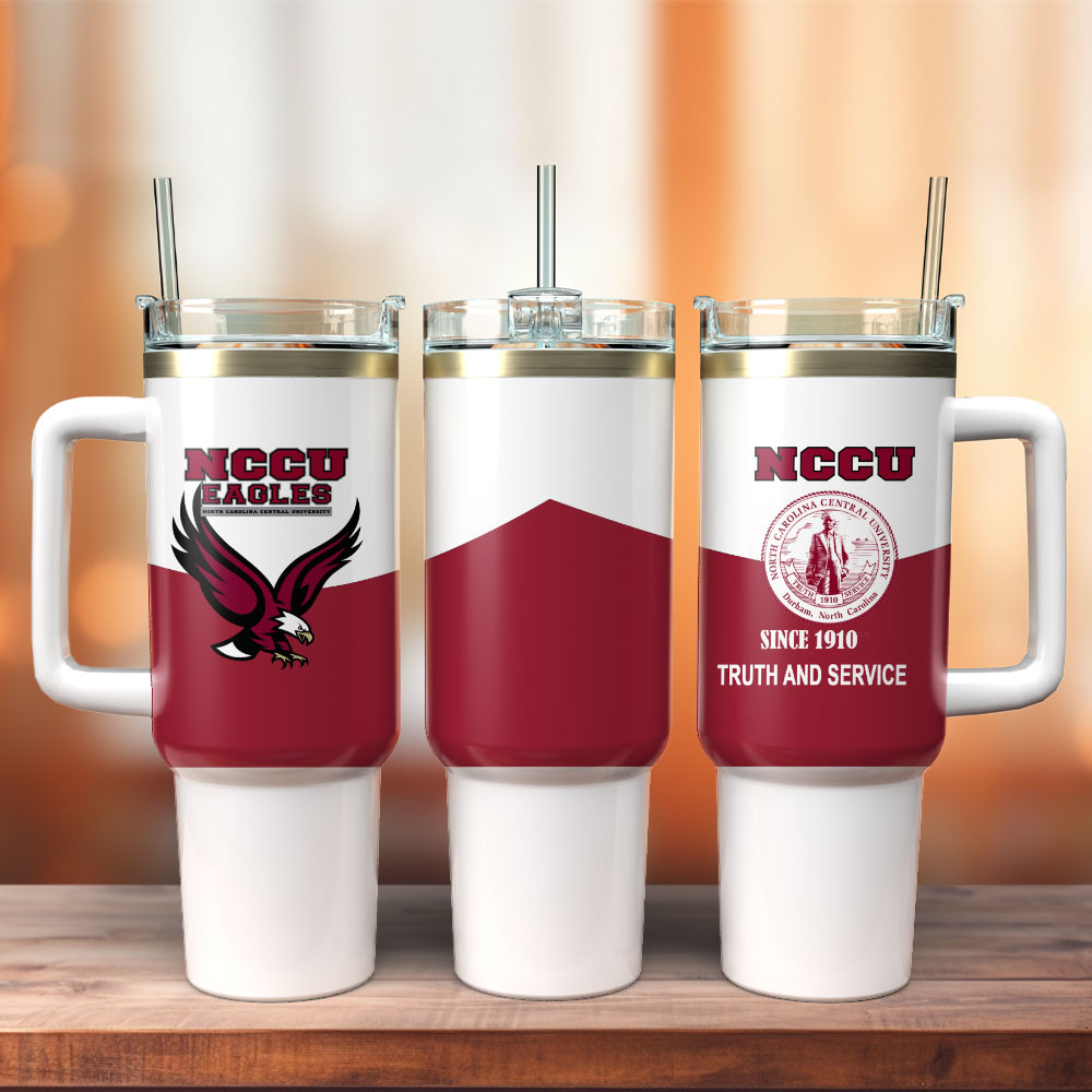 North Carolina Central University Custom Stanley Quencher 40oz Stainless Steel Tumbler With Handle