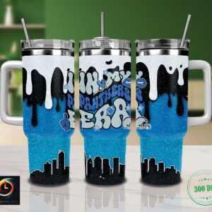 North Carolina Panthers NFL Glitter Custom Stanley Quencher 40oz Stainless Steel Tumbler With Handle