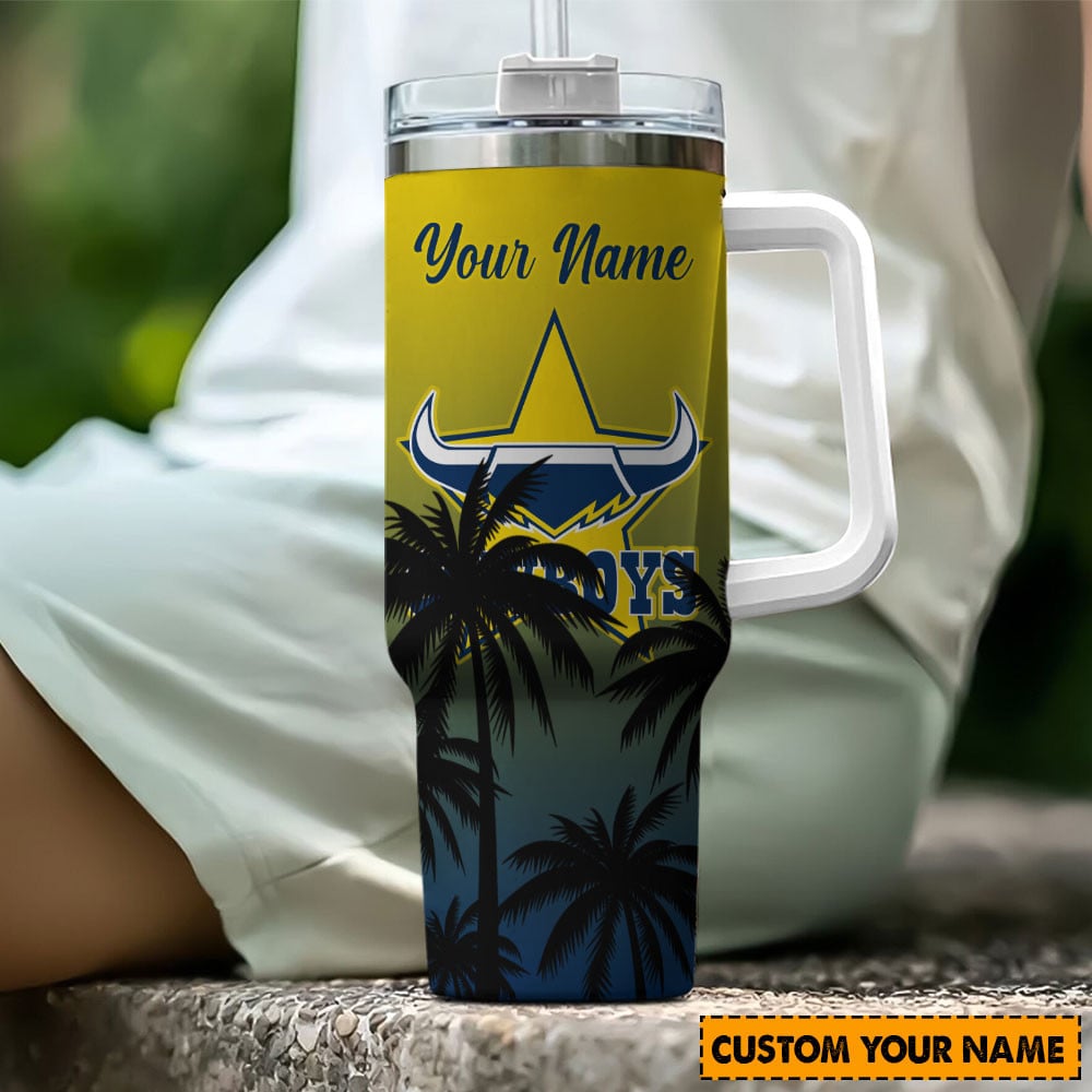 North Queensland Cowboys NRL Custom Stanley Quencher 40oz Stainless Steel Tumbler With Handle