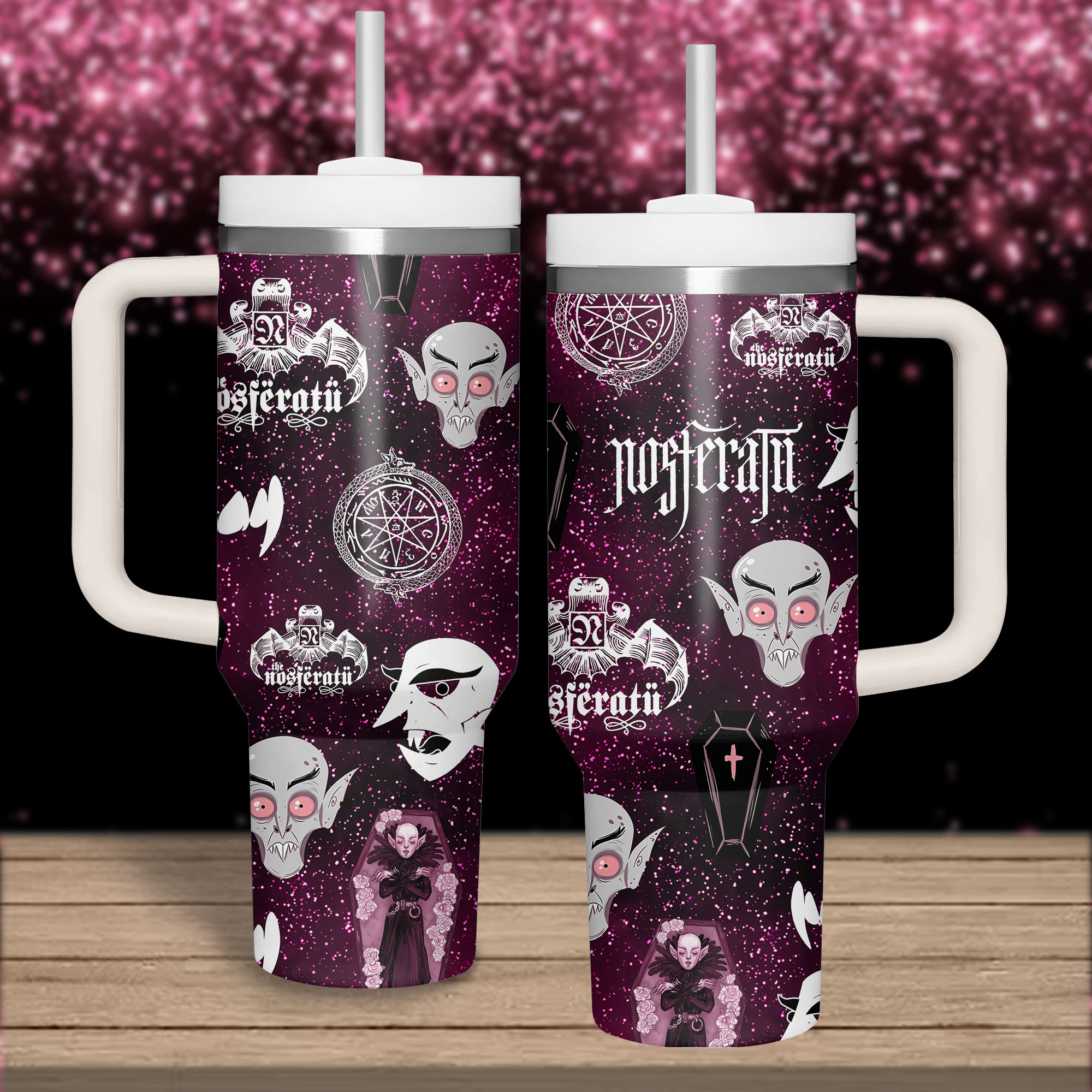 Nosferatu Movies Custom Stanley Quencher 40oz Stainless Steel Tumbler With Handle