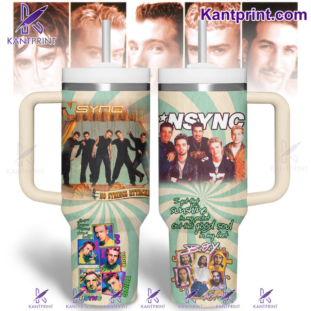 Nsync Music Custom Stanley Quencher 40oz Stainless Steel Tumbler With Handle