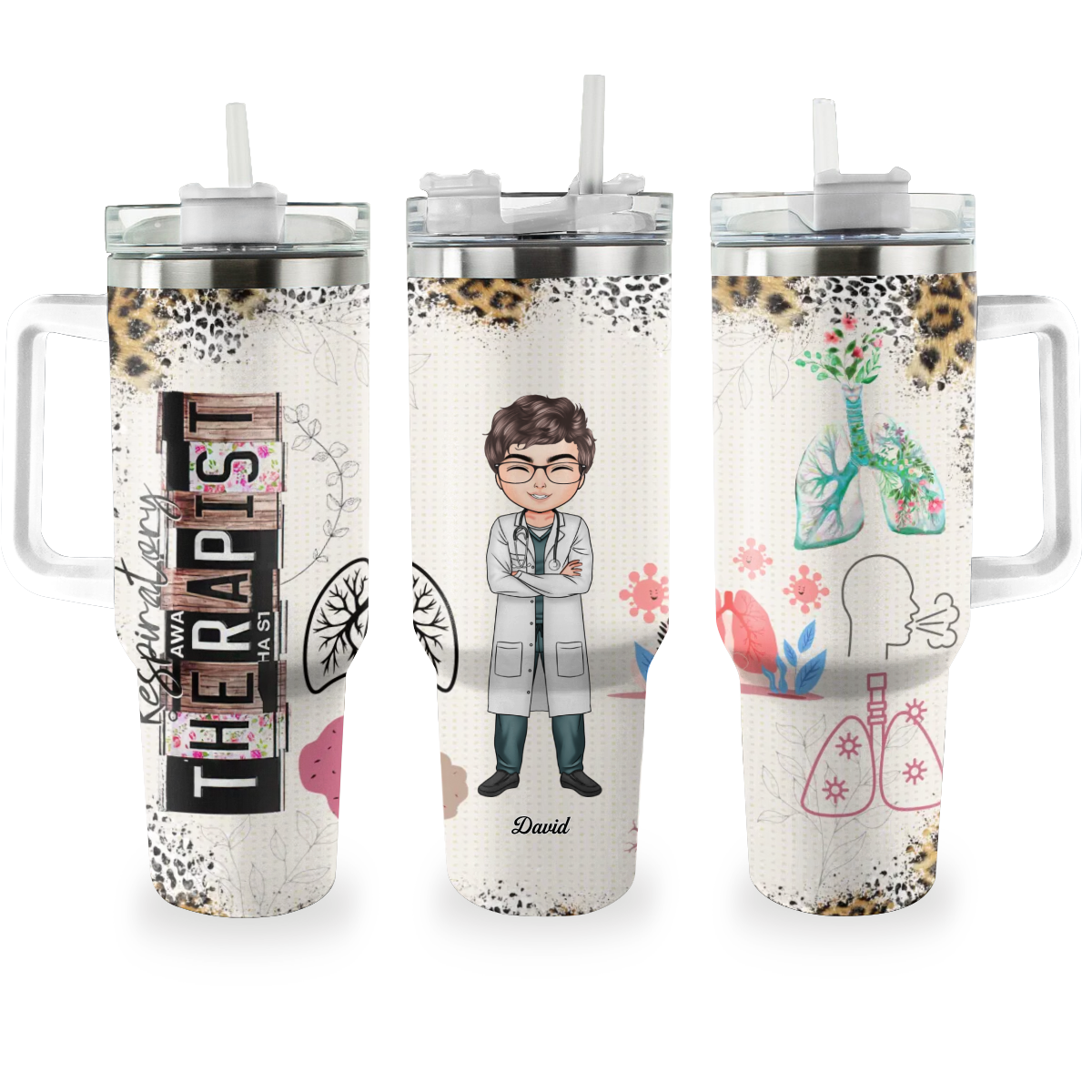 Nurse Custom Stanley Quencher 40oz Stainless Steel Tumbler With Handle