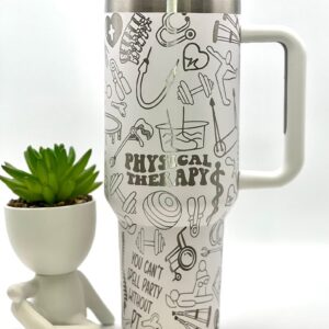 Nurse Life Custom Stanley Quencher 40oz Stainless Steel Tumbler With Handle