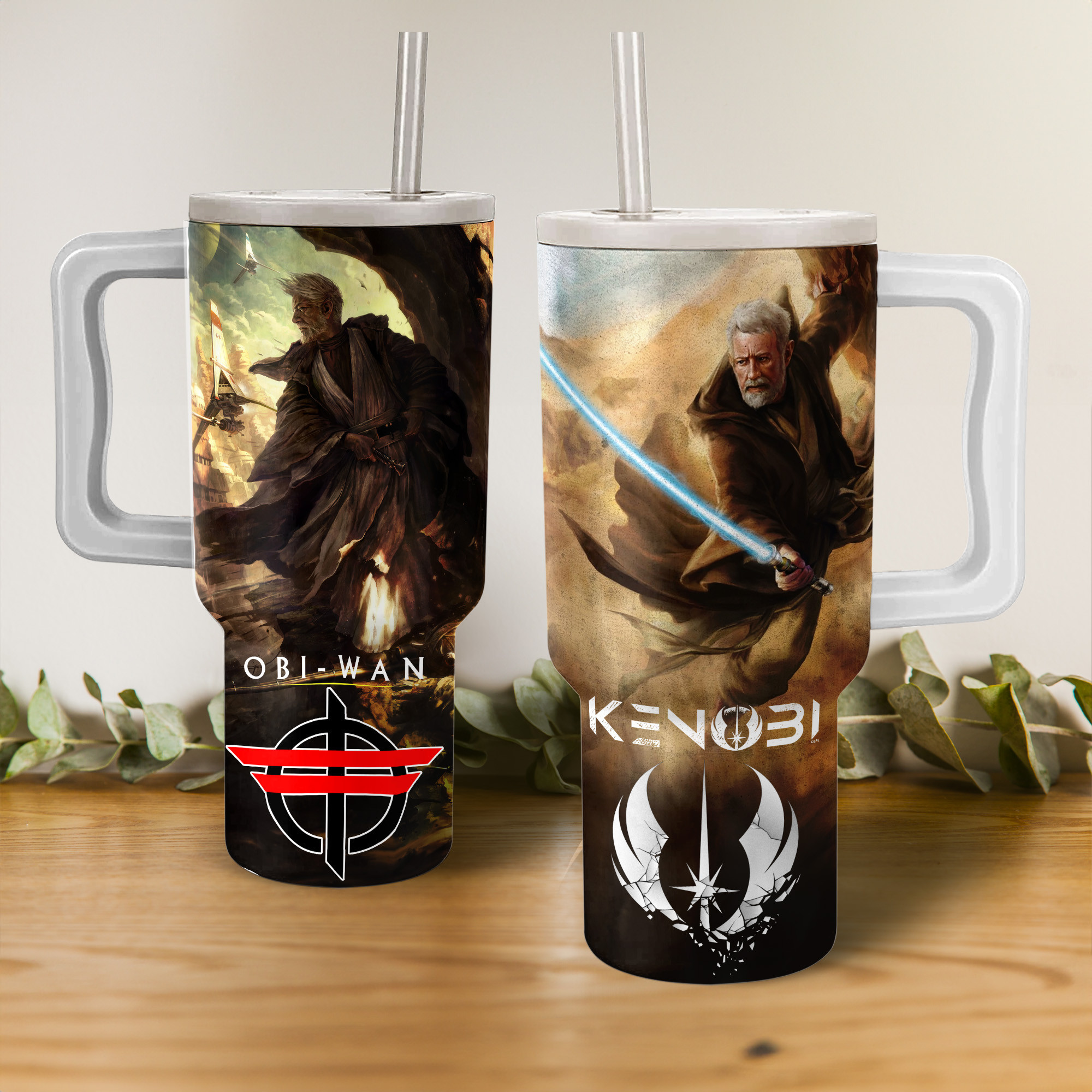 Obi-Wan Kenobi Star Wars TV Series Custom Stanley Quencher 40oz Stainless Steel Tumbler With Handle