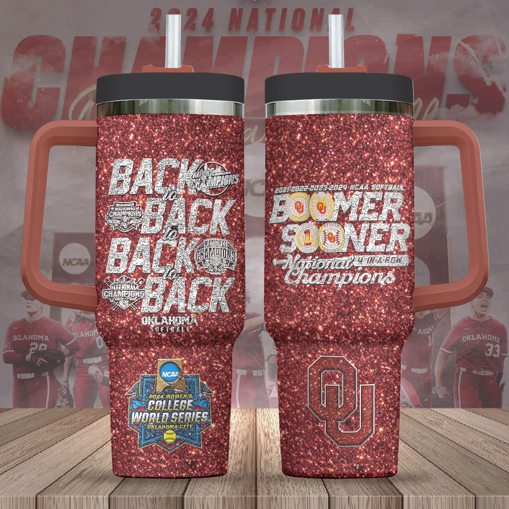 Oklahoma Sooners NCAA Custom Stanley Quencher 40oz Stainless Steel Tumbler With Handle