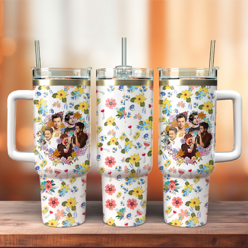 One Direction Music Custom Stanley Quencher 40oz Stainless Steel Tumbler With Handle