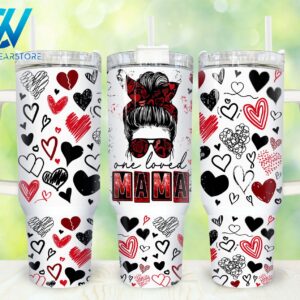 One Loved Mama Custom Stanley Quencher 40oz Stainless Steel Tumbler With Handle
