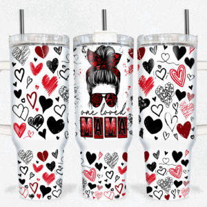 One Loved Mama Custom Stanley Quencher 40oz Stainless Steel Tumbler With Handle