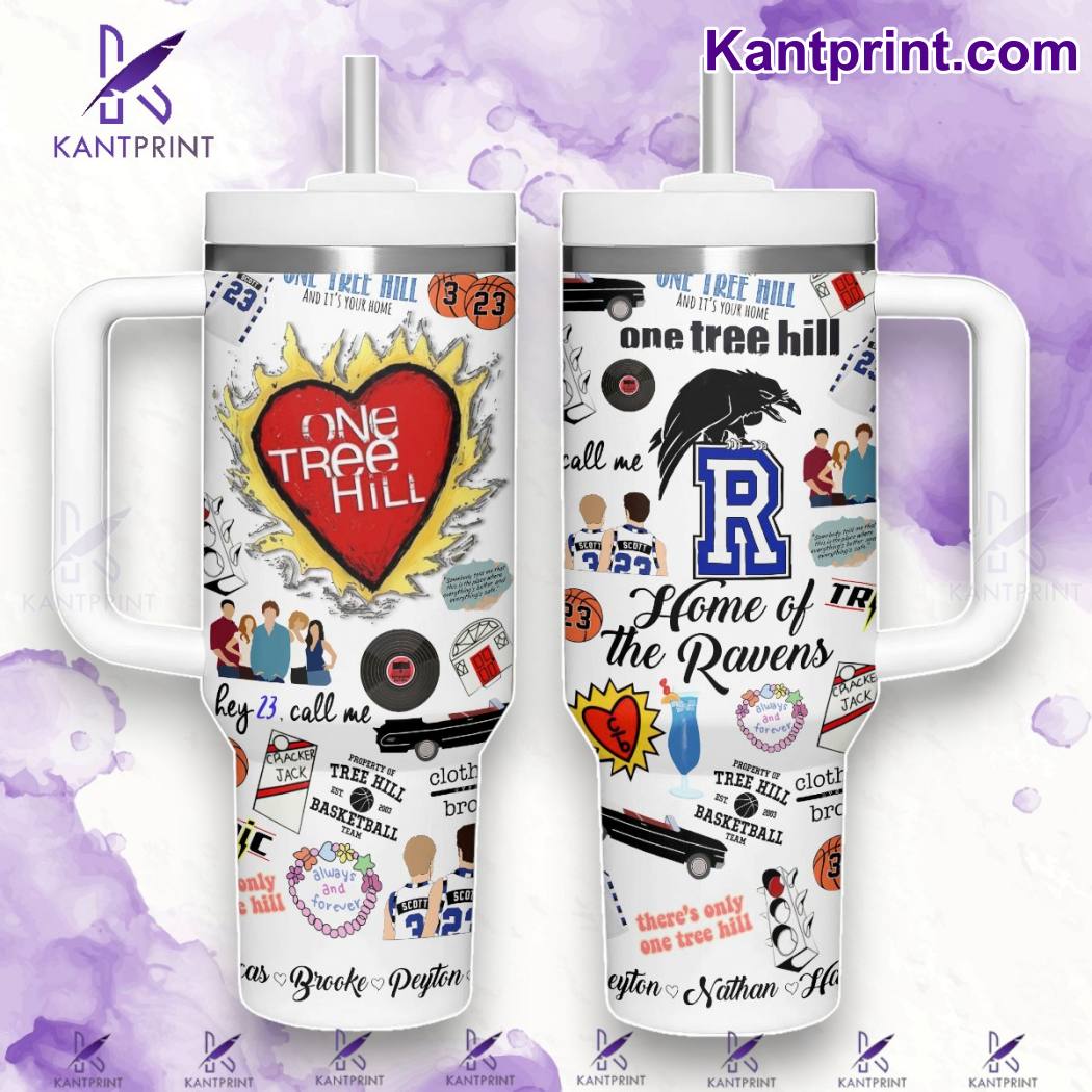 One Tree Hill Home Of The Ravens Movies Custom Stanley Quencher 40oz Stainless Steel Tumbler With Handle