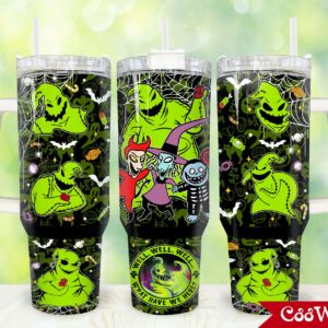 Oogie Boogie The Nightmare Before Christmas Cartoon Custom Stanley Quencher 40oz Stainless Steel Tumbler With Handle