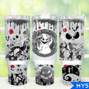 Oogie Boogie The Nightmare Before Christmas Cartoon Custom Stanley Quencher 40oz Stainless Steel Tumbler With Handle