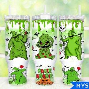 Oogie Boogie The Nightmare Before Christmas Cartoon Custom Stanley Quencher 40oz Stainless Steel Tumbler With Handle