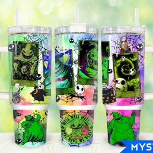 Oogie Boogie The Nightmare Before Christmas Cartoon Custom Stanley Quencher 40oz Stainless Steel Tumbler With Handle