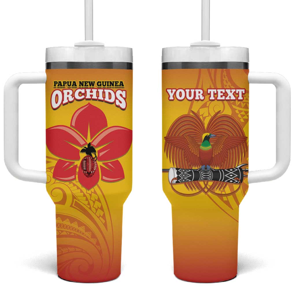 Orchids PNG Rugby Go Champions Papua New Guinea Custom Stanley Quencher 40oz Stainless Steel Tumbler With Handle