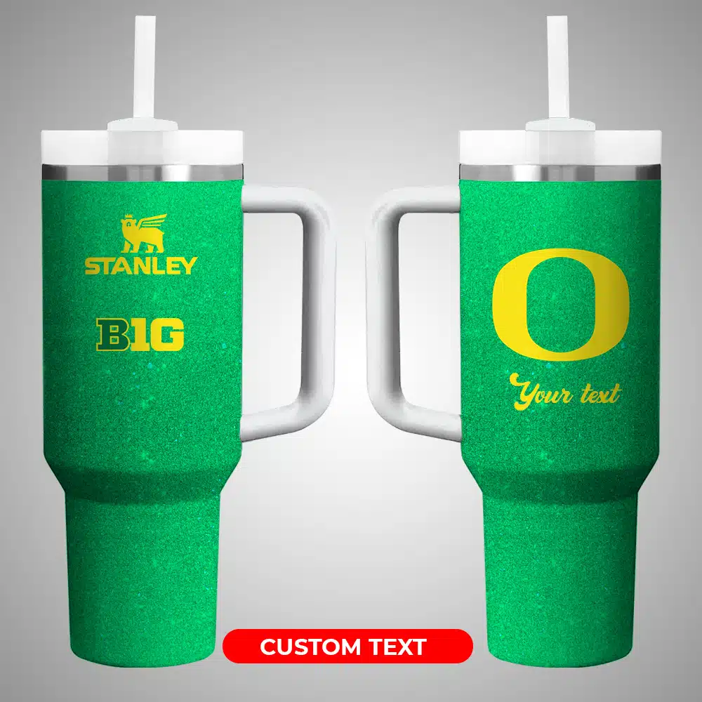Oregon DucksÂ NCAA Custom Stanley Quencher 40oz Stainless Steel Tumbler With Handle