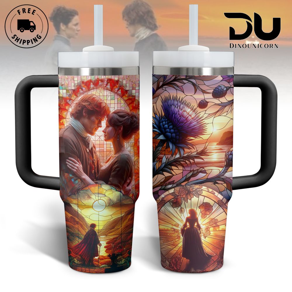 Outlander TV Series Custom Stanley Quencher 40oz Stainless Steel Tumbler With Handle