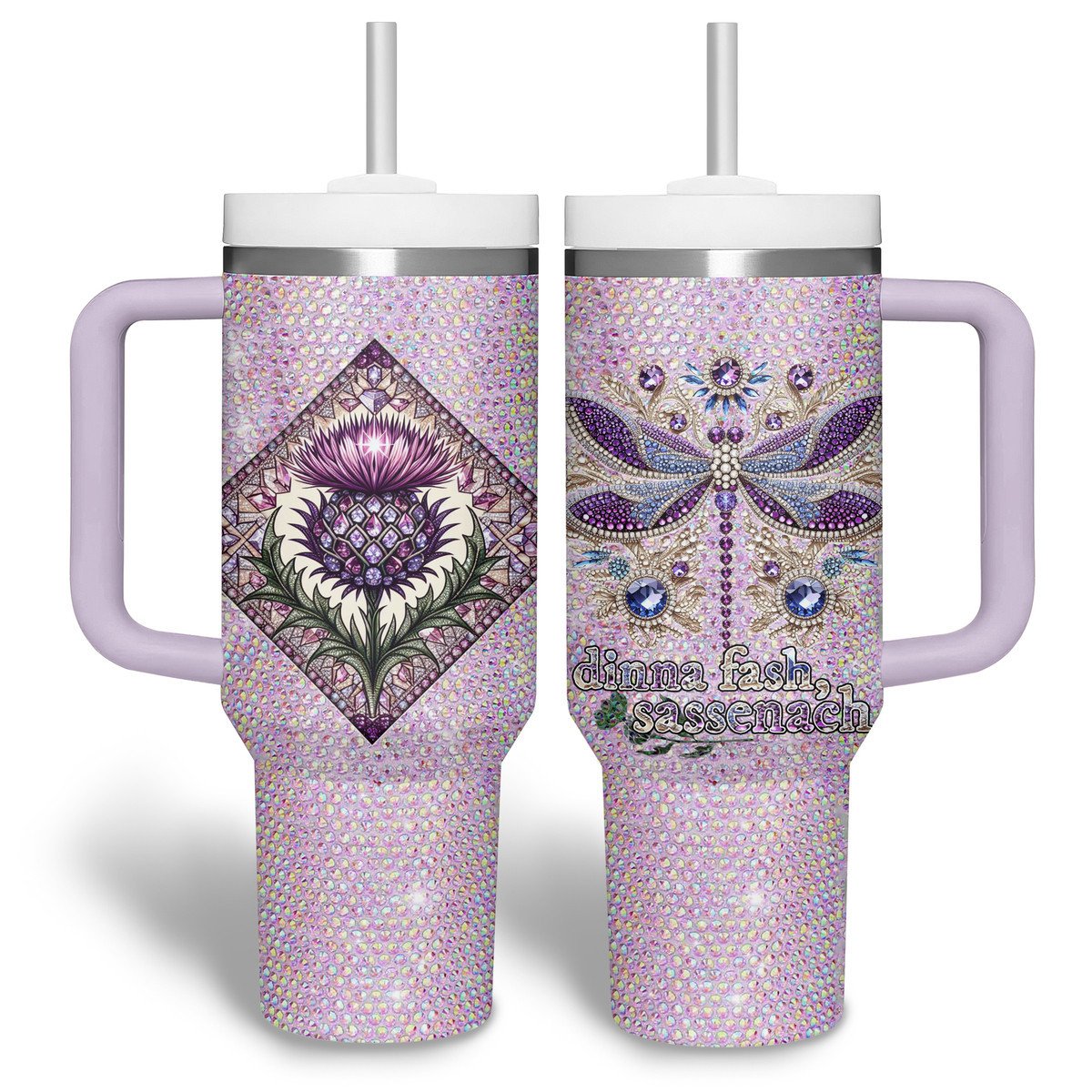 Outlander TV Series Custom Stanley Quencher 40oz Stainless Steel Tumbler With Handle