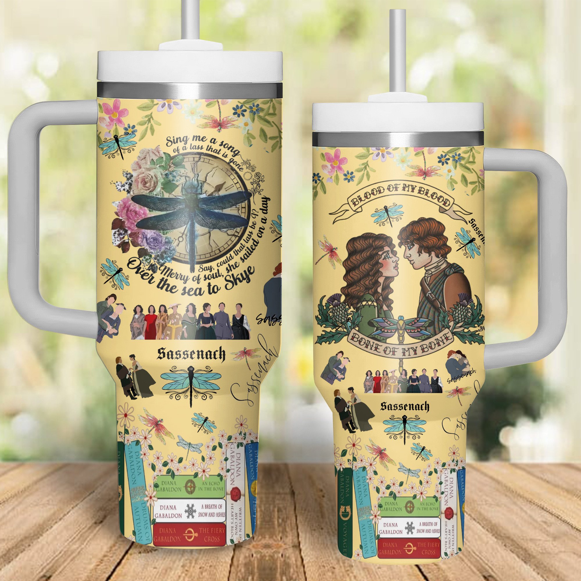 Outlander TV Series Custom Stanley Quencher 40oz Stainless Steel Tumbler With Handle