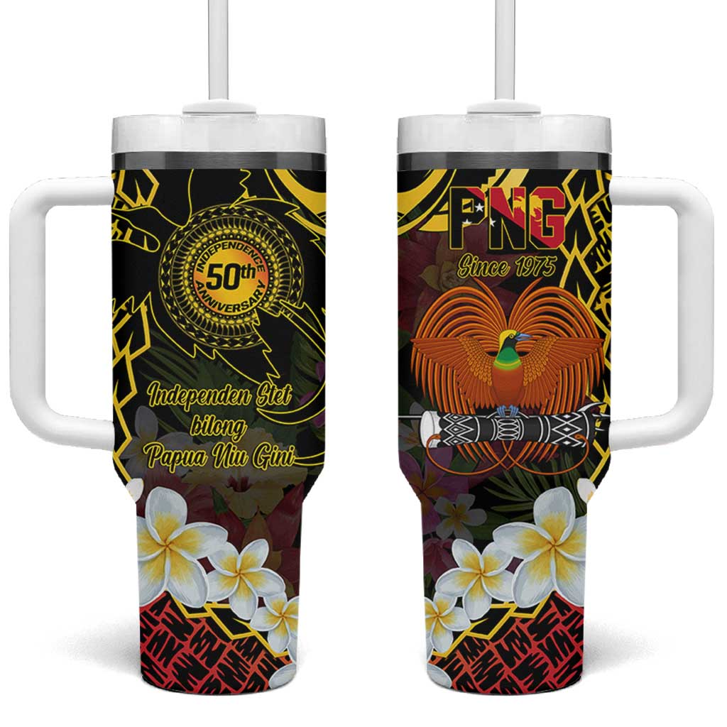 Papua New Guinea 49th Independence Anniversary Independen Stet bilong Papua Niu Gini Custom Stanley Quencher 40oz Stainless Steel Tumbler With Handle