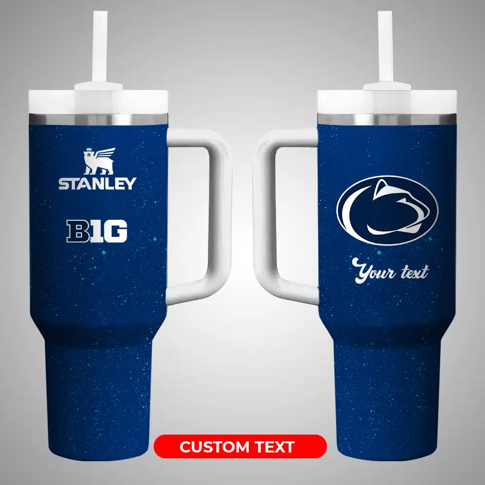 Penn State Nittany LionsÂ NCAA Custom Stanley Quencher 40oz Stainless Steel Tumbler With Handle