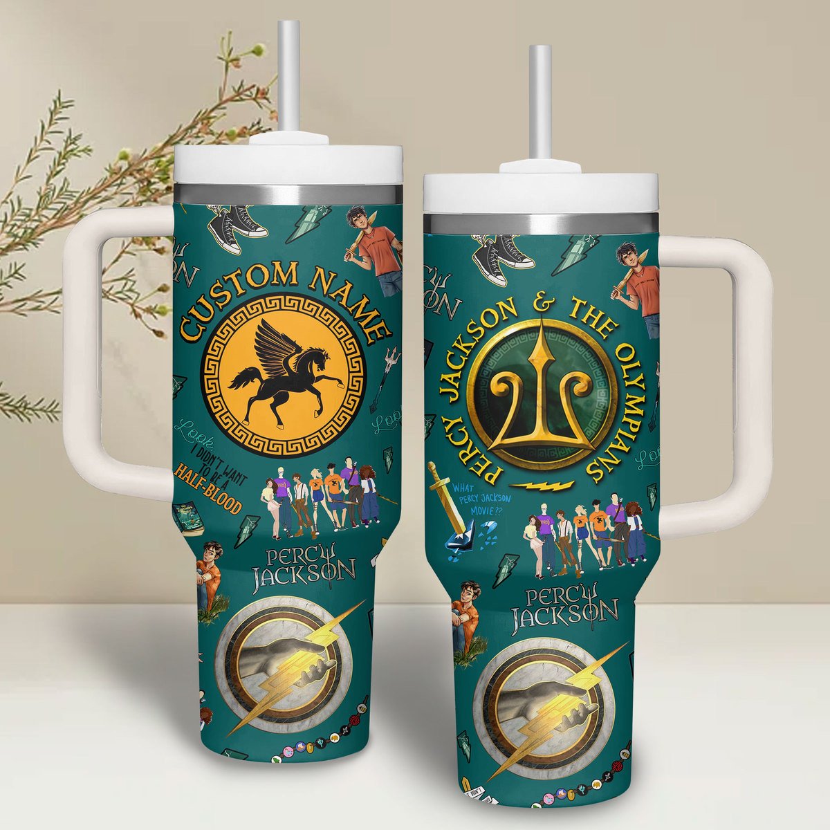 Percy Jackson Movies Custom Stanley Quencher 40oz Stainless Steel Tumbler With Handle