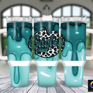 Philadelphia Eagles NFL Custom Stanley Quencher 40oz Stainless Steel Tumbler With Handle