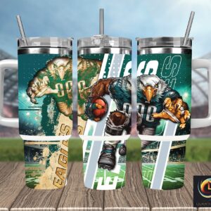 Philadelphia Eagles NFL Mascot Custom Stanley Quencher 40oz Stainless Steel Tumbler With Handle