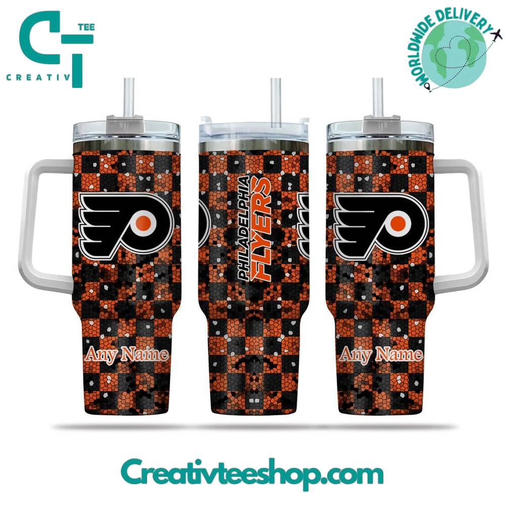 Philadelphia Flyers NHL Custom Stanley Quencher 40oz Stainless Steel Tumbler With Handle