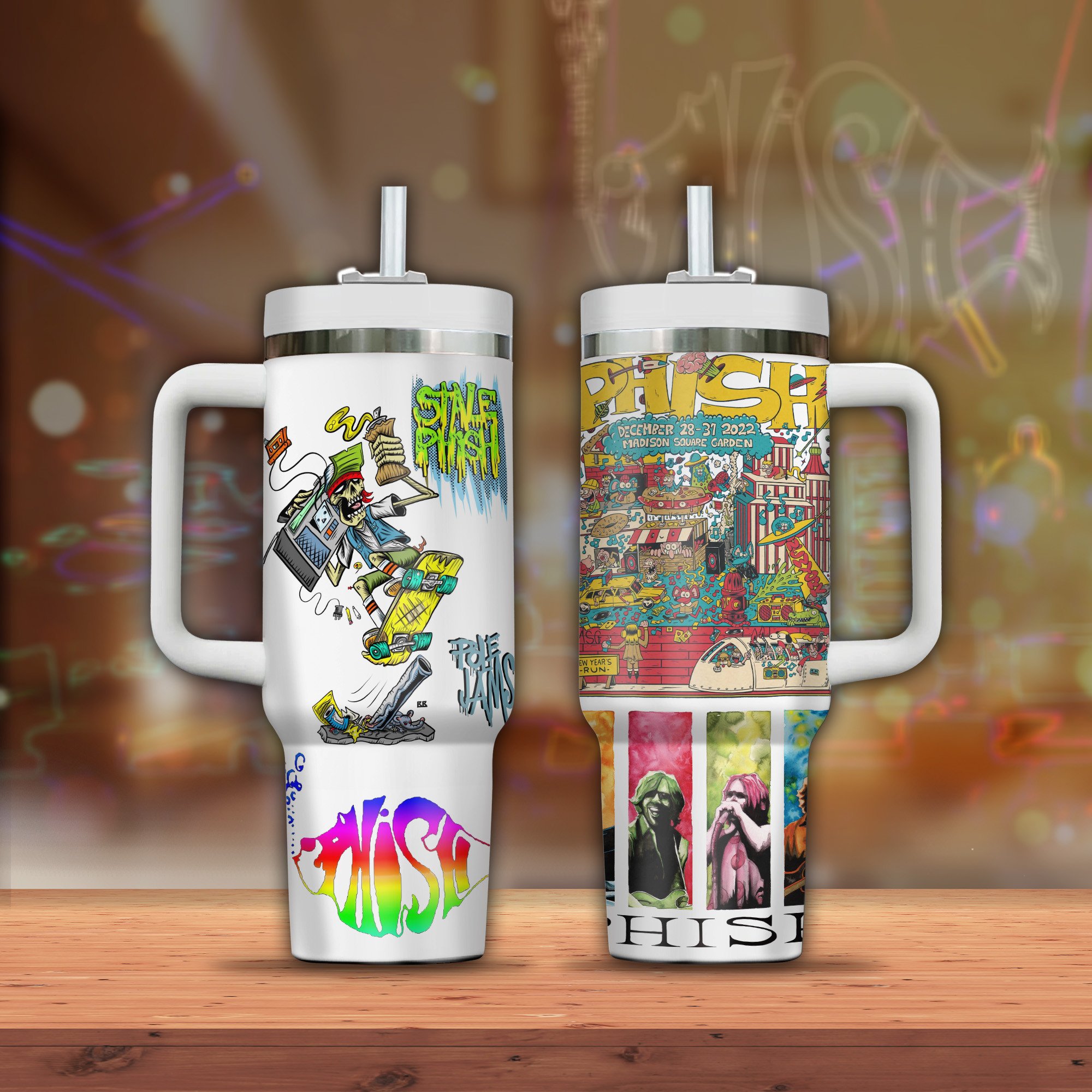 Phish Music Custom Stanley Quencher 40oz Stainless Steel Tumbler With Handle