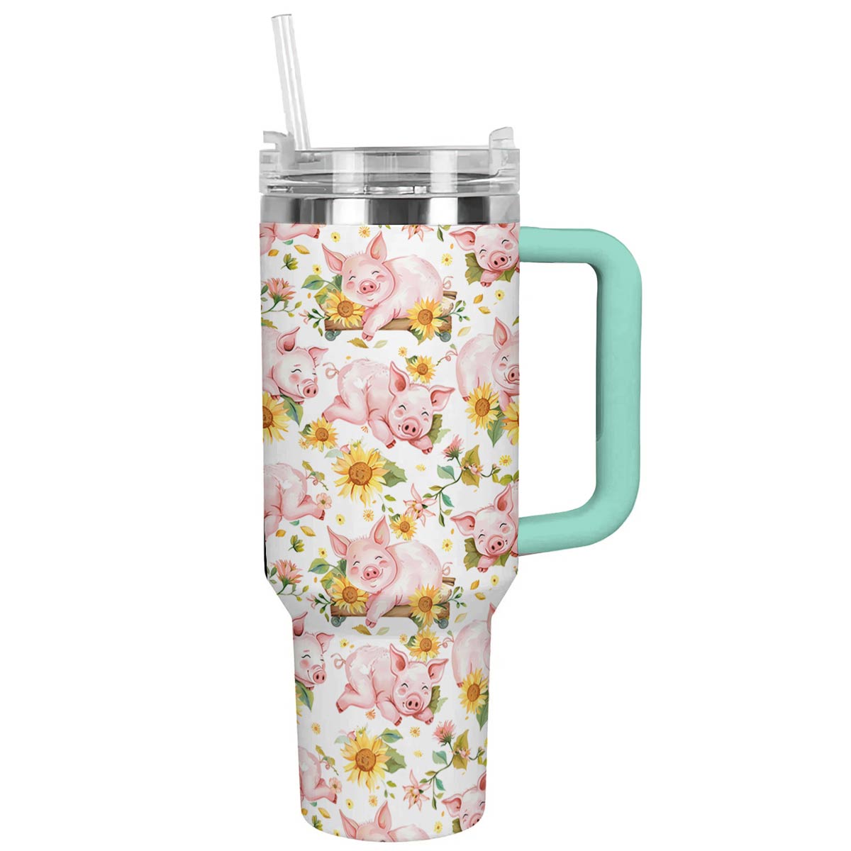 Pigs Custom Stanley Quencher 40oz Stainless Steel Tumbler With Handle