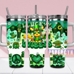 Pikachu Custom Stanley Quencher 40oz Stainless Steel Tumbler With Handle