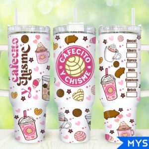 Pink Coffee Cups Custom Stanley Quencher 40oz Stainless Steel Tumbler With Handle