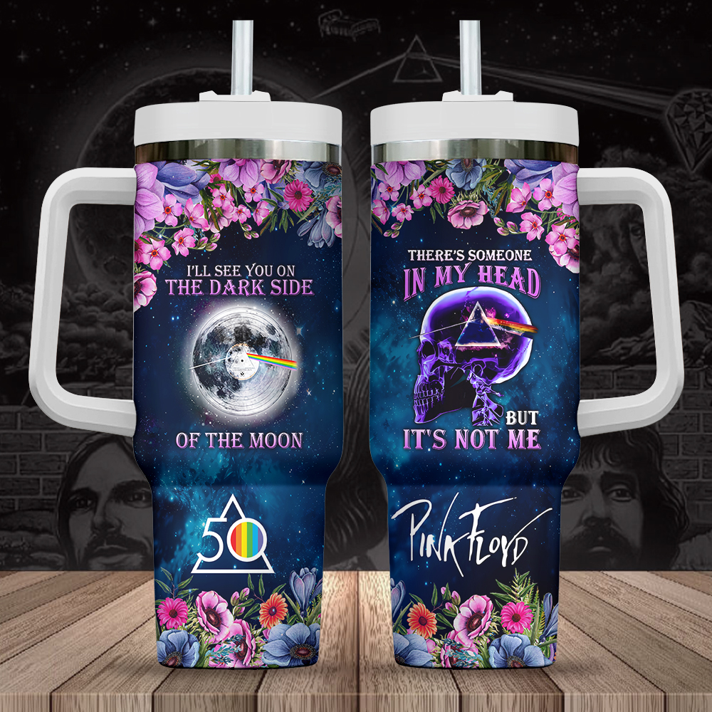 Pink Floyd Music Custom Stanley Quencher 40oz Stainless Steel Tumbler With Handle