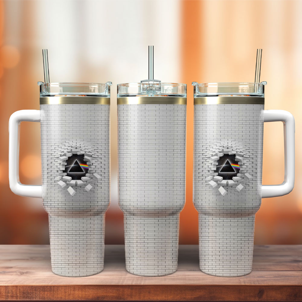 Pink Floyd Music Custom Stanley Quencher 40oz Stainless Steel Tumbler With Handle