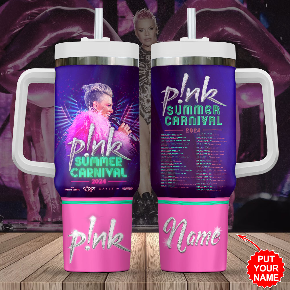 Pink Music Custom Stanley Quencher 40oz Stainless Steel Tumbler With Handle