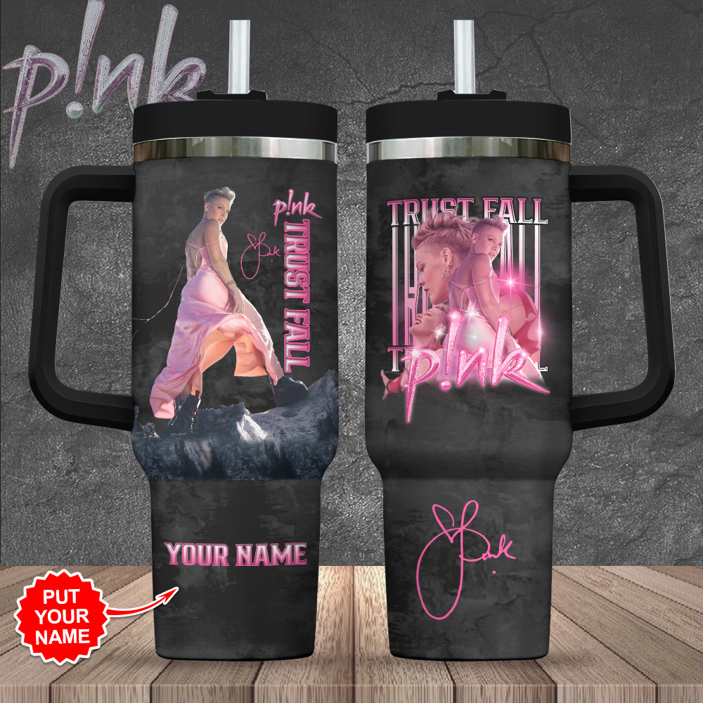 Pink Music Custom Stanley Quencher 40oz Stainless Steel Tumbler With Handle
