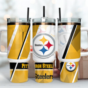 Pittsburgh Steelers NFL Custom Stanley Quencher 40oz Stainless Steel Tumbler With Handle