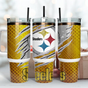 Pittsburgh Steelers NFL Custom Stanley Quencher 40oz Stainless Steel Tumbler With Handle
