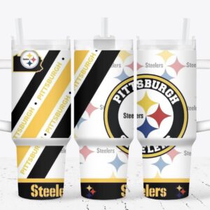 Pittsburgh Steelers NFL Custom Stanley Quencher 40oz Stainless Steel Tumbler With Handle