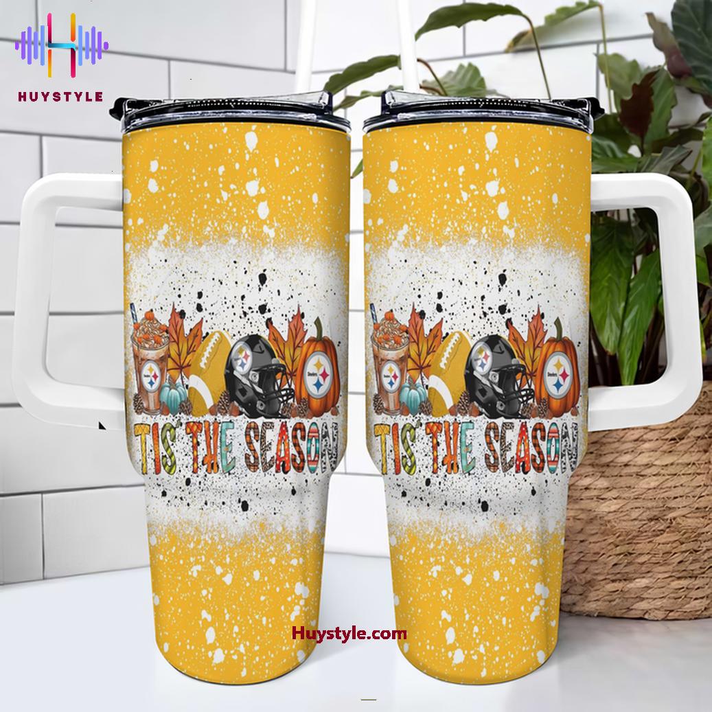 Pittsburgh Steelers NFL Custom Stanley Quencher 40oz Stainless Steel Tumbler With Handle