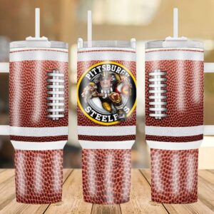 Pittsburgh Steelers NFL Custom Stanley Quencher 40oz Stainless Steel Tumbler With Handle
