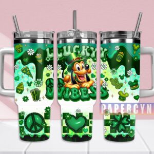 Pluto Custom Stanley Quencher 40oz Stainless Steel Tumbler With Handle