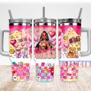Pocahontas Custom Stanley Quencher 40oz Stainless Steel Tumbler With Handle