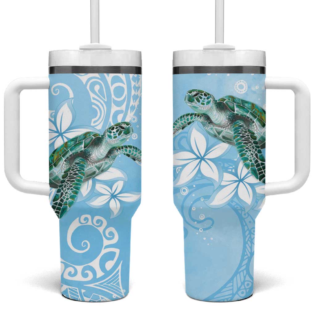 Polynesia Valentine's Day SeaTurtle Polynesian Fairy Sparkles Color Custom Stanley Quencher 40oz Stainless Steel Tumbler With Handle