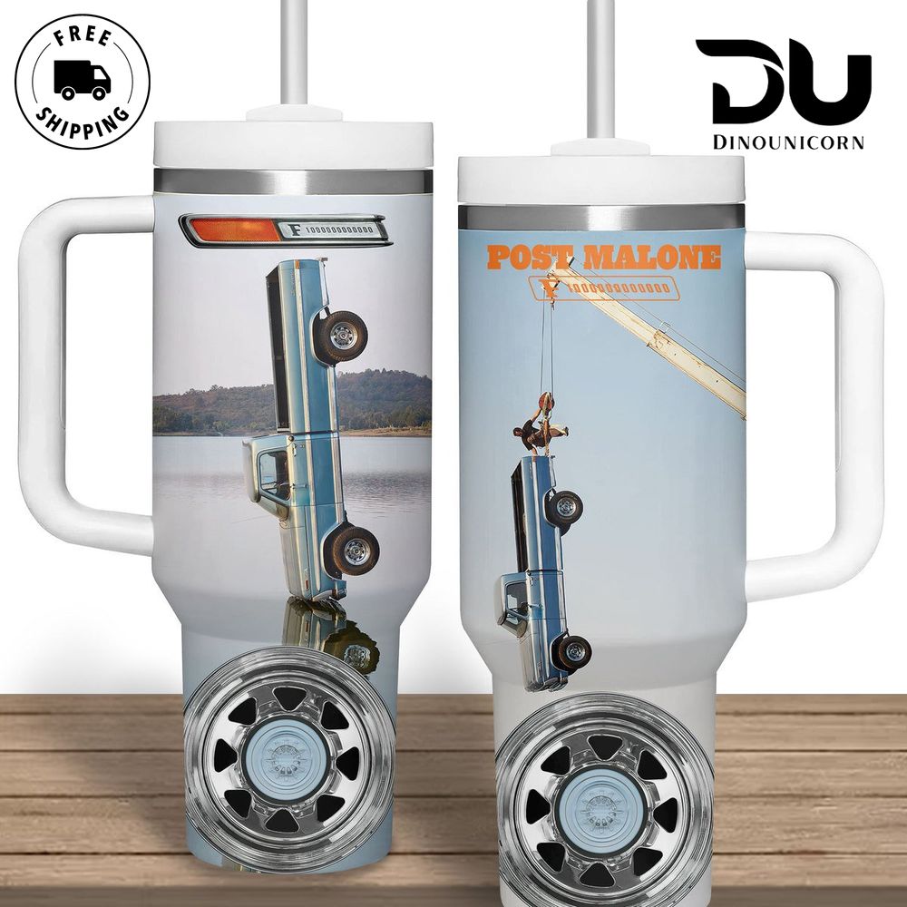 Post Malone Music Custom Stanley Quencher 40oz Stainless Steel Tumbler With Handle